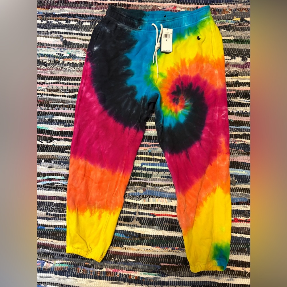 NWT Polo Ralph Lauren Tie Dye Sweatpants eclipse size medium